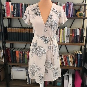 Lush Floral Wrap Dress